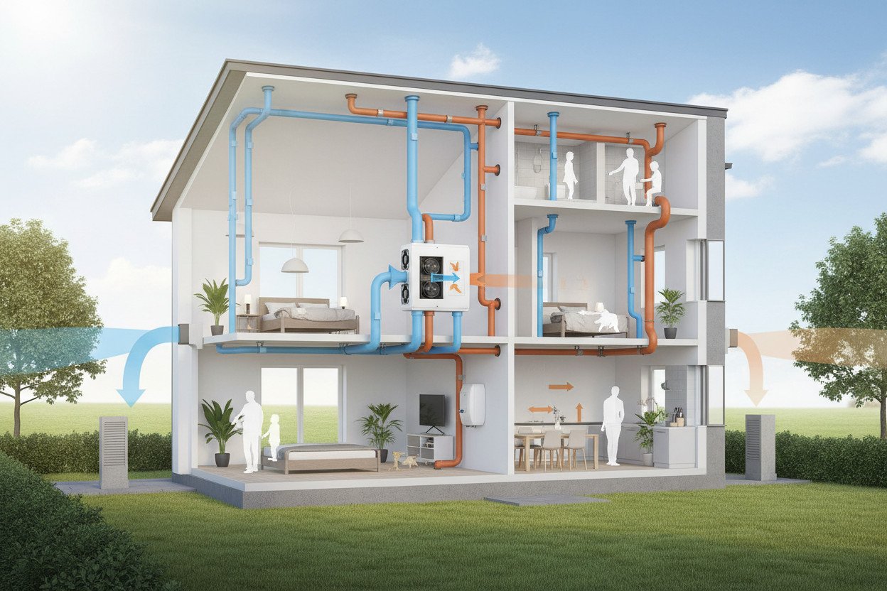 Jak działa wentylacja mechaniczna z odzyskiem ciepła