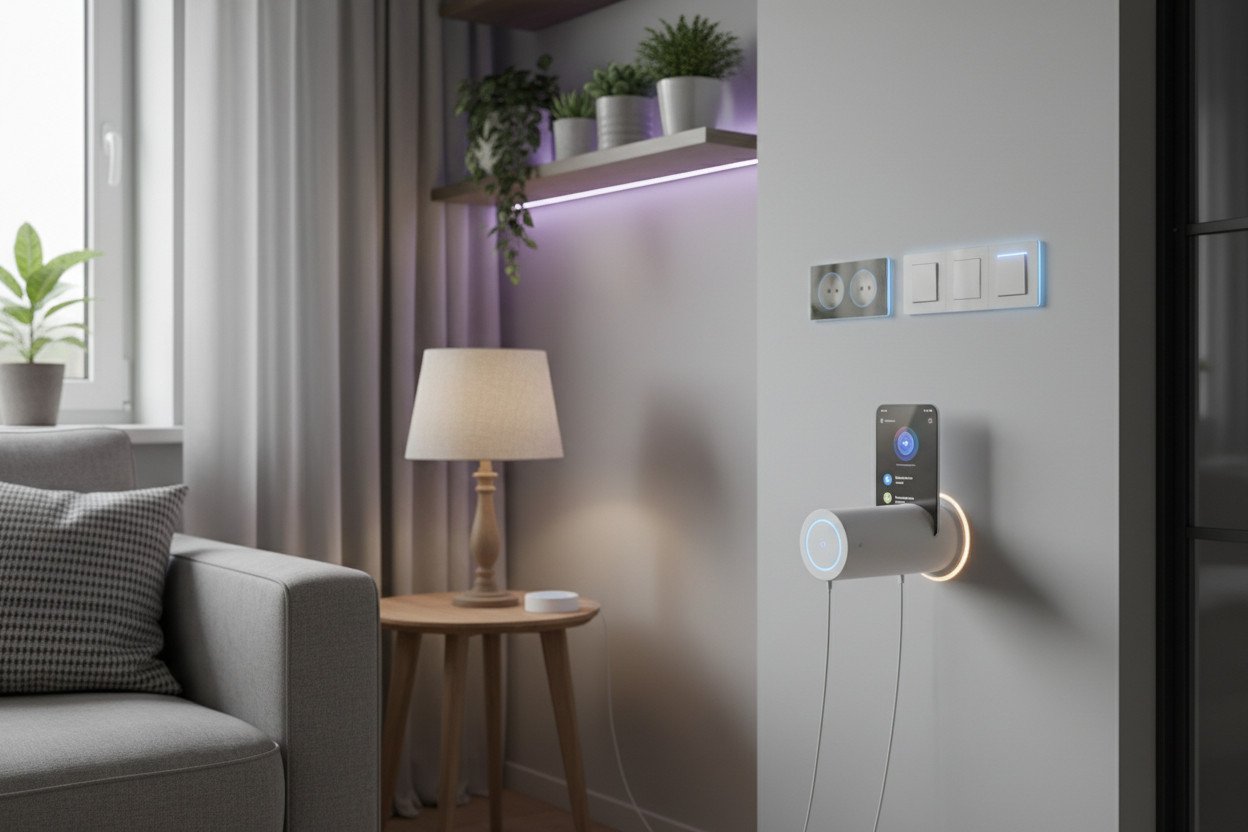 Pierwszy krok bez remontu — oświetlenie i gniazda