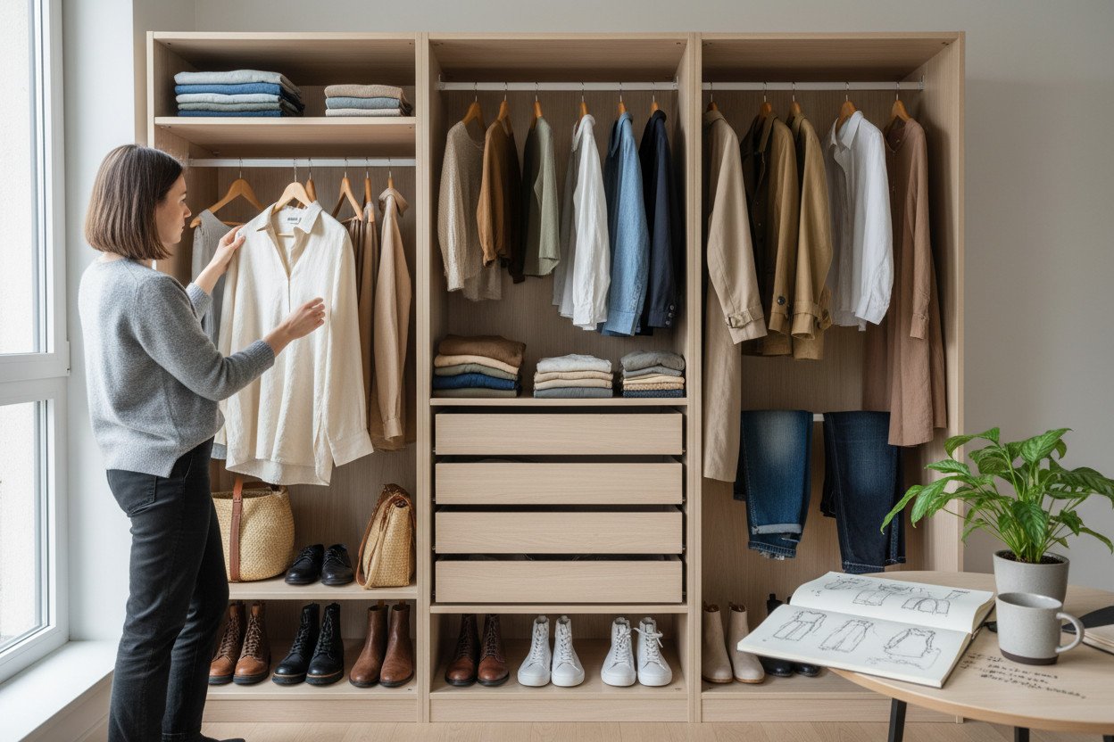 Slow fashion w praktyce — jak budować garderobę kapsułową i kupować świadomie